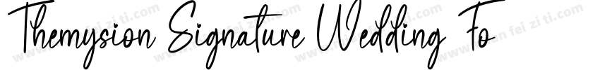 Themysion Signature Wedding Font字体转换